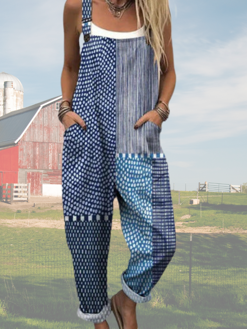 Lyra - Women Striped Square Neck Sleeveless Jumpsuit