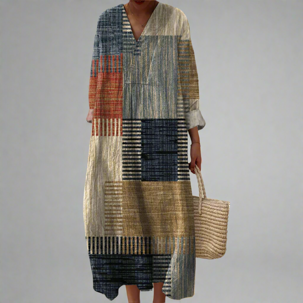 Harriet | Aardetint Patchwork Relaxed Maxi Dress