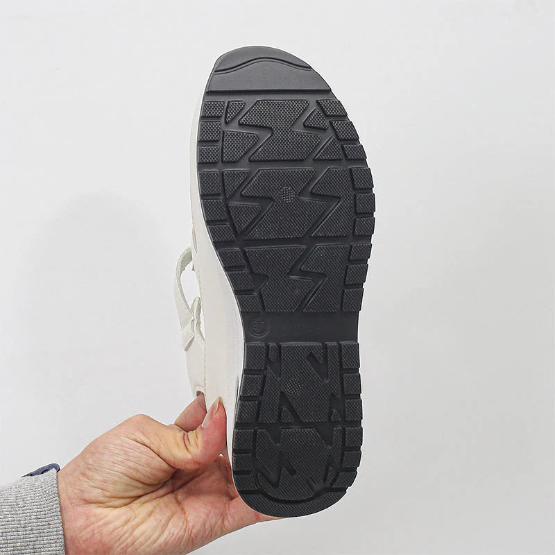 Women's orthopedic sandals with Velcro and closed toes