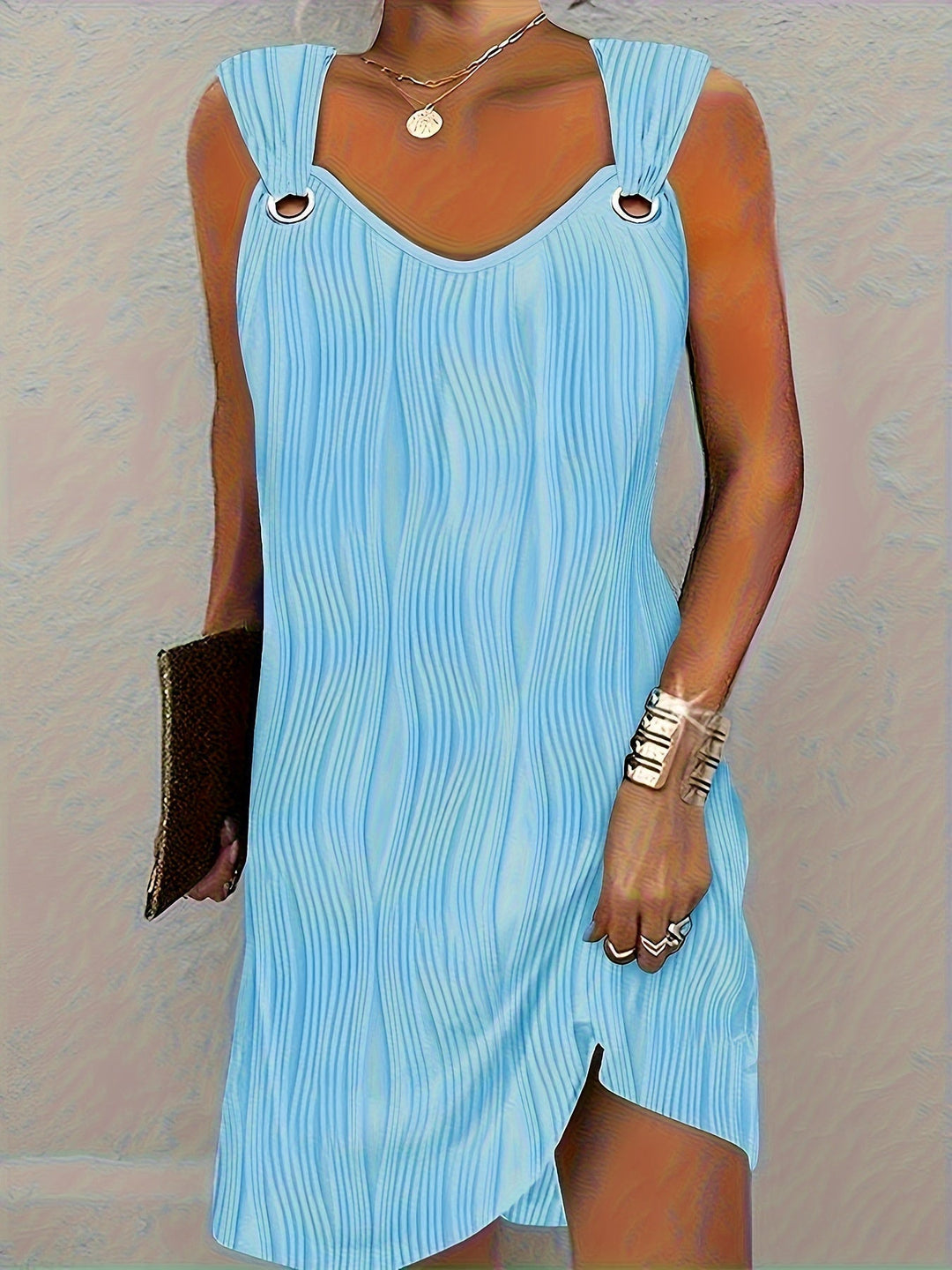 Breezy Strappy Dress with Side Slit