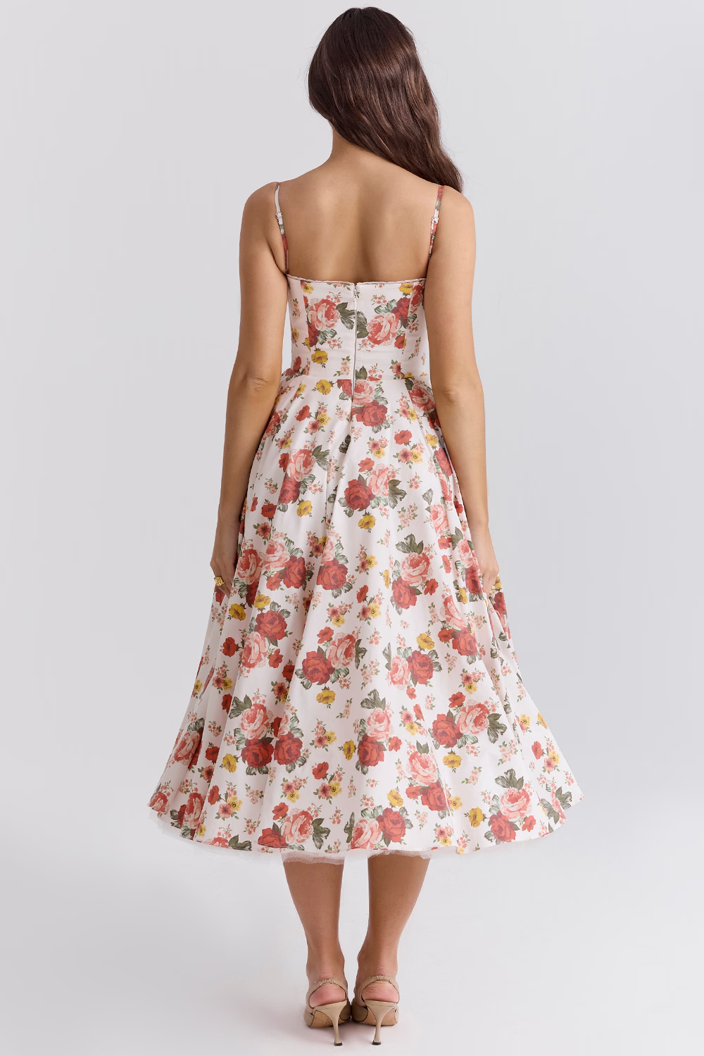 Elegant Bustier Midi Dress