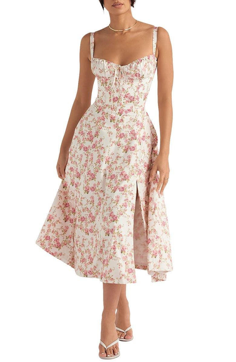 Stylish Floral Midi Dress