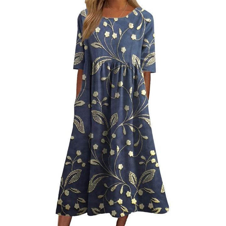 Stylish Floral Embroidered Dress