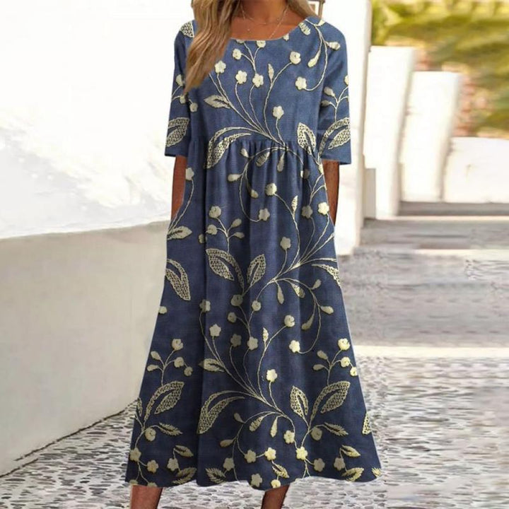 Stylish Floral Embroidered Dress