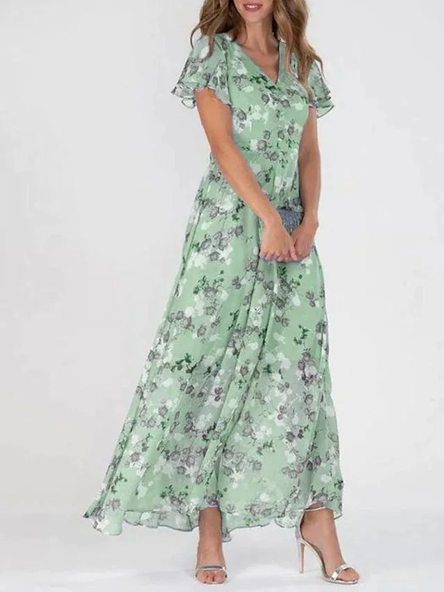 Elegant Summer Floral Maxi Dress