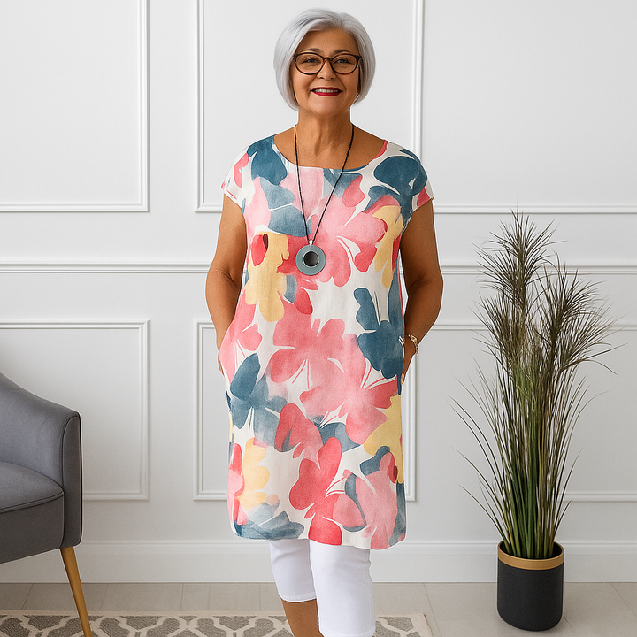 Anika | Women Relaxed Fit Shirt Dress | Floral Print