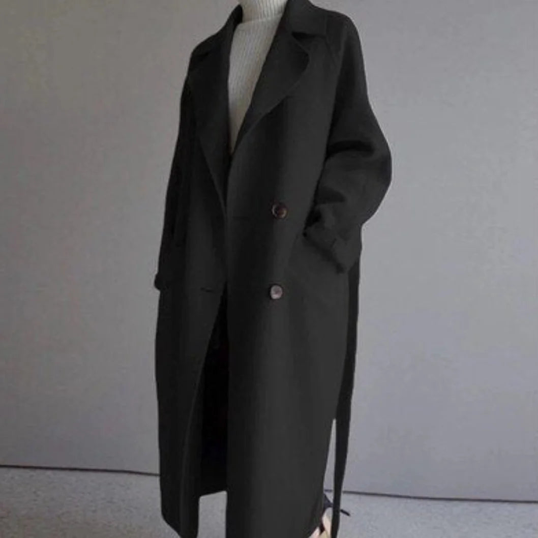 Women's Warm Trench Coat | Long Sleeve