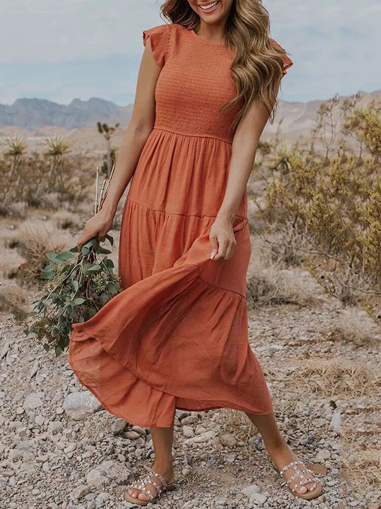 Stylish Casual Tiered Dress