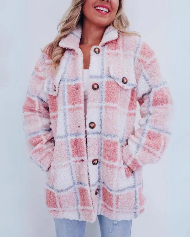 Polar Fleece Plaid Jacket