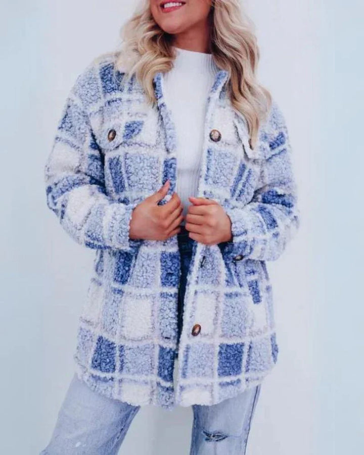 Polar Fleece Plaid Jacket