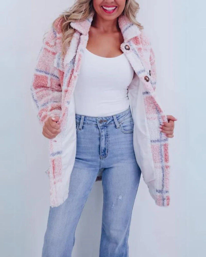 Polar Fleece Plaid Jacket