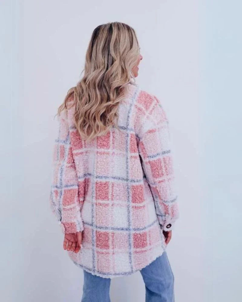 Polar Fleece Plaid Jacket