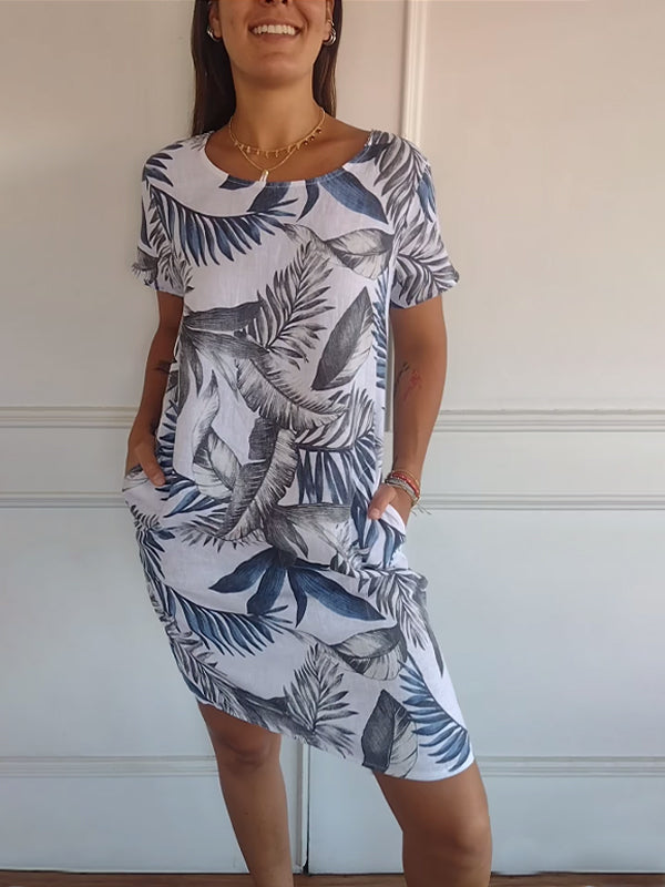 Stylish Floral Print Summer Dress