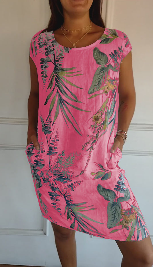 Stylish Floral Print Summer Dress