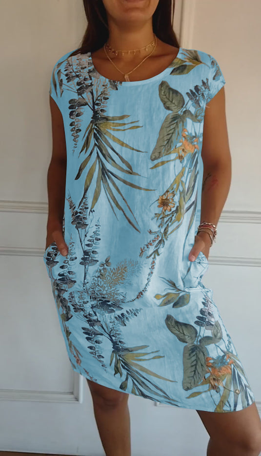 Stylish Floral Print Summer Dress