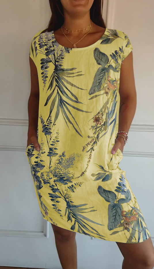 Stylish Floral Print Summer Dress