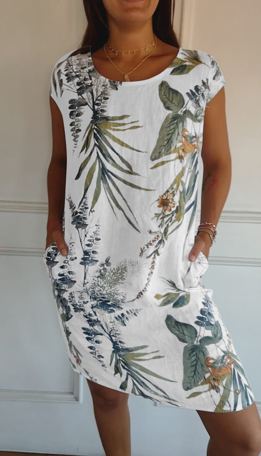 Stylish Floral Print Summer Dress
