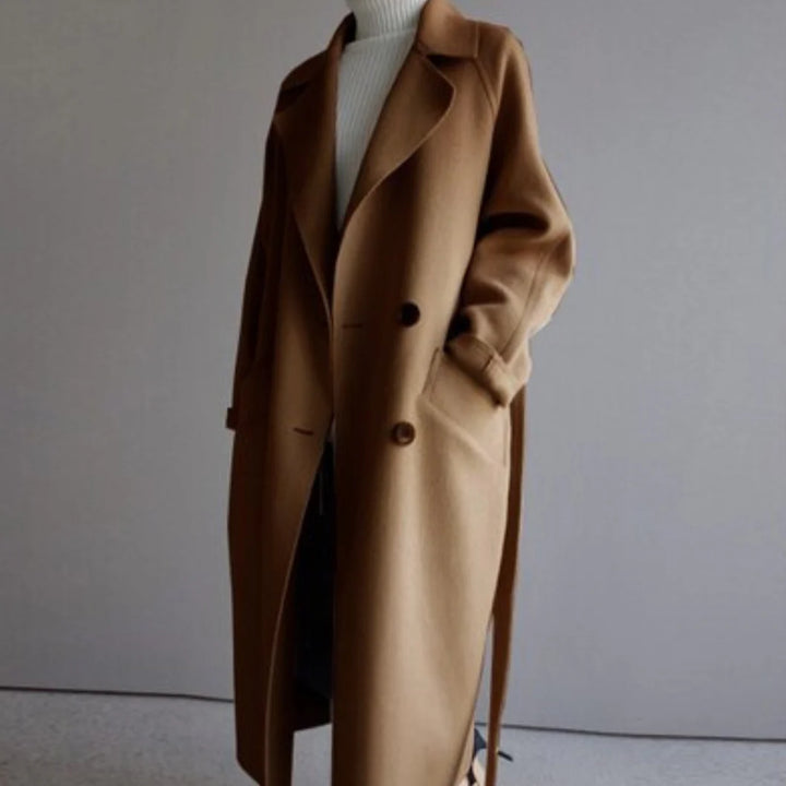Women's Warm Trench Coat | Long Sleeve