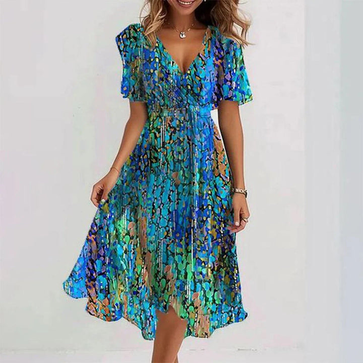 Stylish Floral Wrap Dress