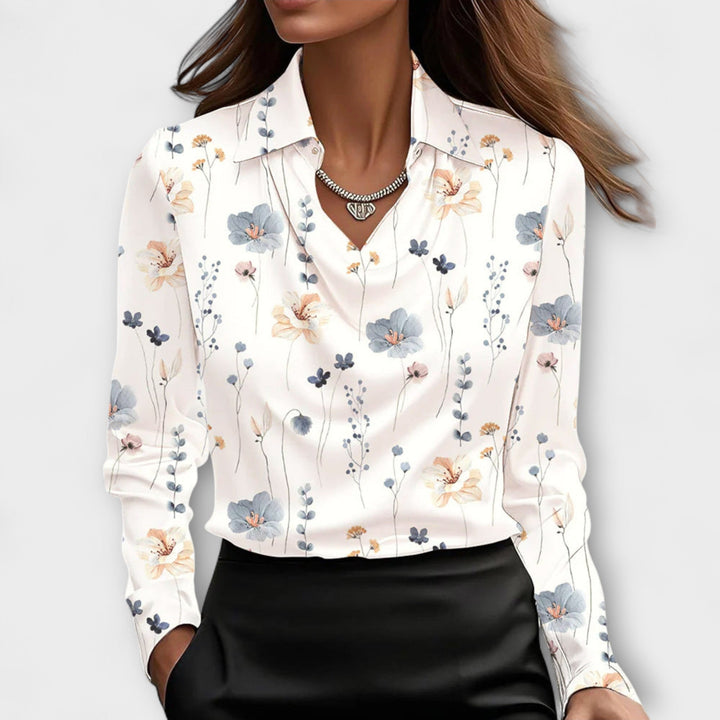 Kanika Blouse with Ruffled Collar