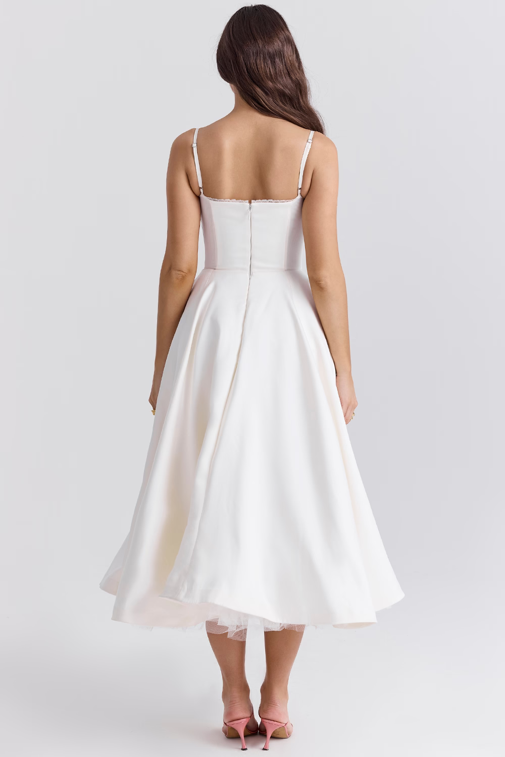 Elegant Bustier Midi Dress