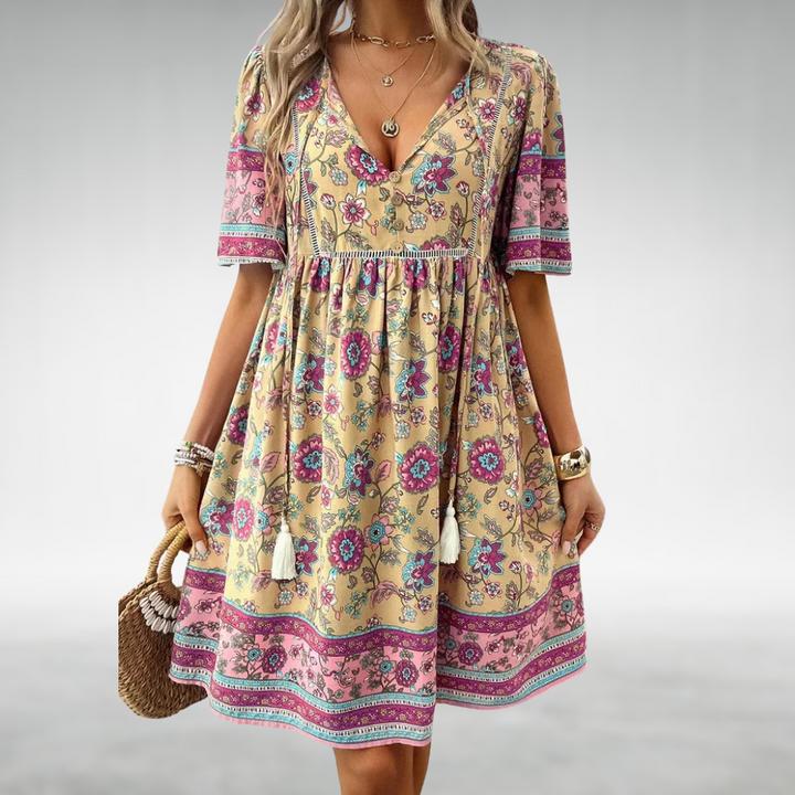 Floral V-Neck Dress