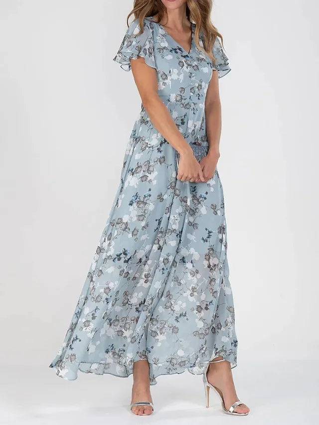 Elegant Summer Floral Maxi Dress