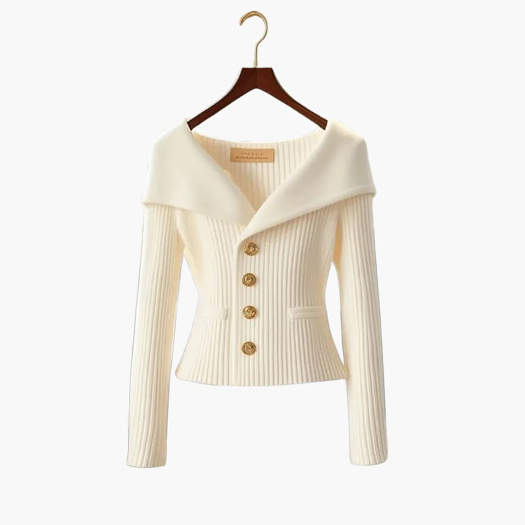 Women's Ribbed Buttoned Jacket