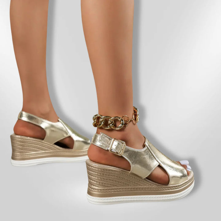 Georgina™ | Stylish Chain Wedge Sandals