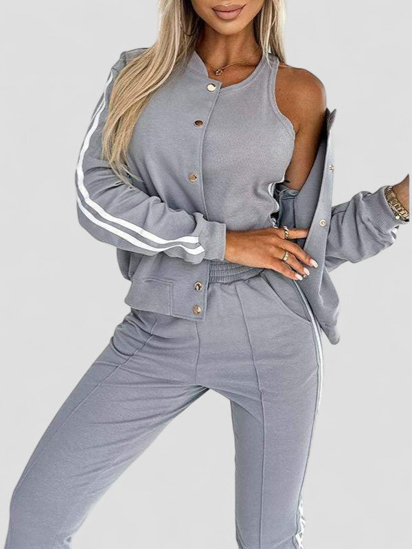 Eulalia™ | Women's Striped Jacket, Vest & Pants