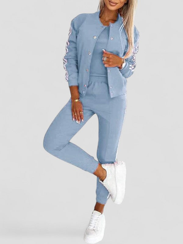 Eulalia™ | Women's Striped Jacket, Vest & Pants