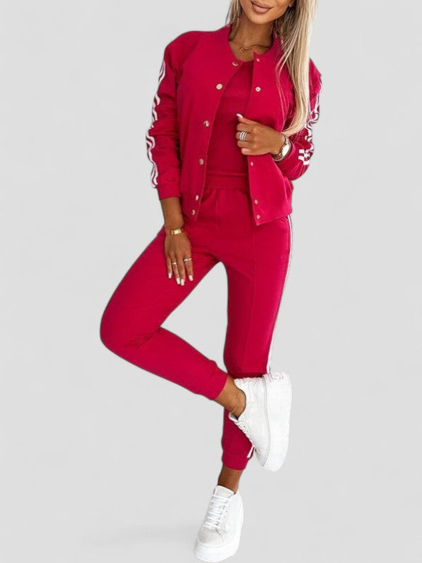 Eulalia™ | Women's Striped Jacket, Vest & Pants