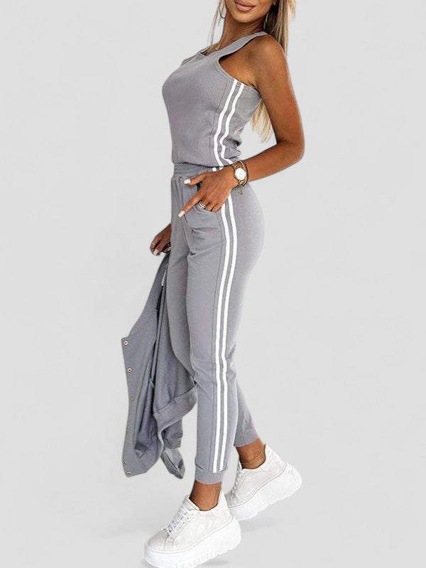 Eulalia™ | Women's Striped Jacket, Vest & Pants