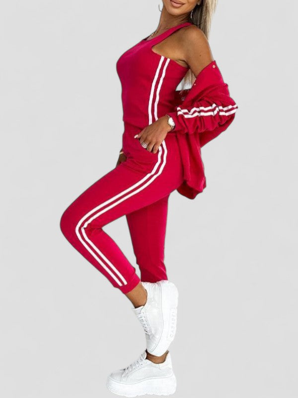 Eulalia™ | Women's Striped Jacket, Vest & Pants