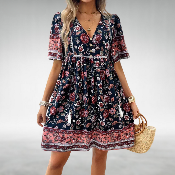 Floral V-Neck Dress