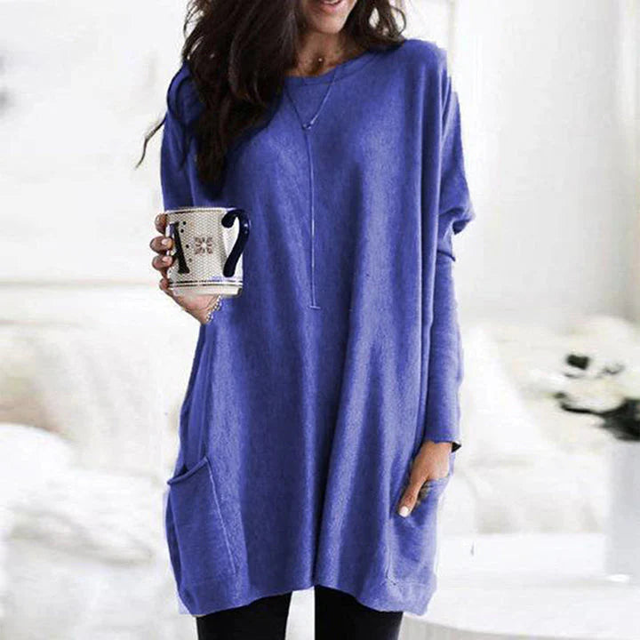 Marsha - Oversized round neck jumper for women