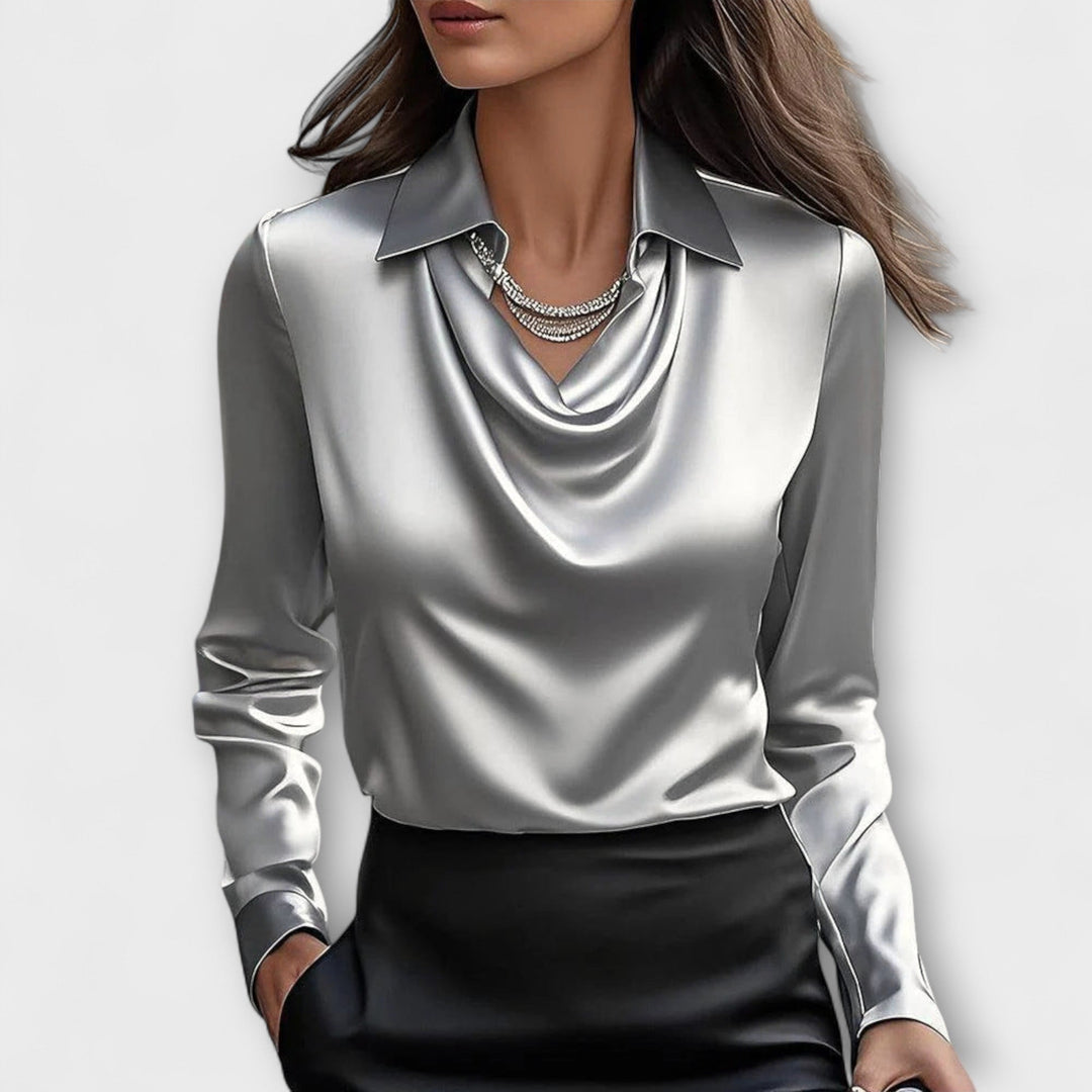 Kanika Blouse with Ruffled Collar