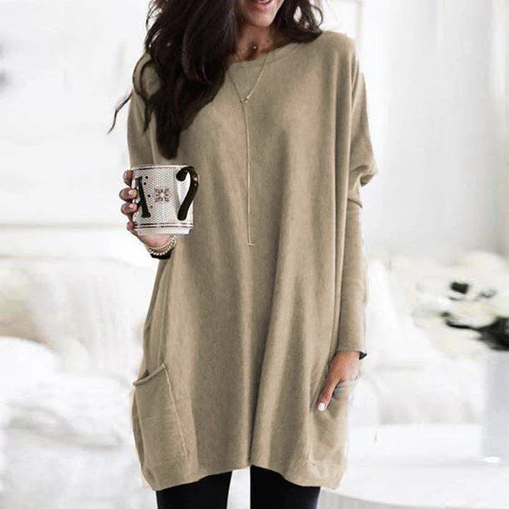 Marsha - Oversized round neck jumper for women
