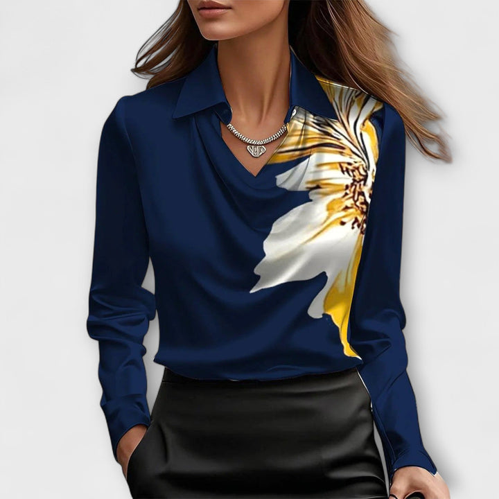 Kanika Blouse with Ruffled Collar