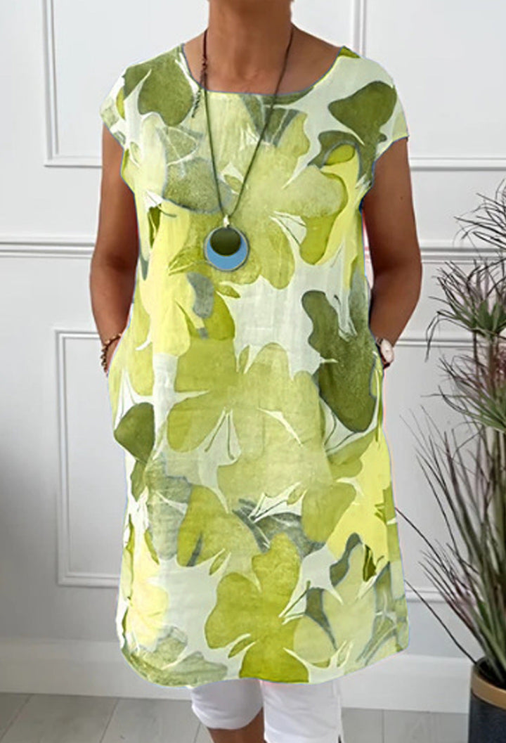 Stylish Floral Pocket Dress