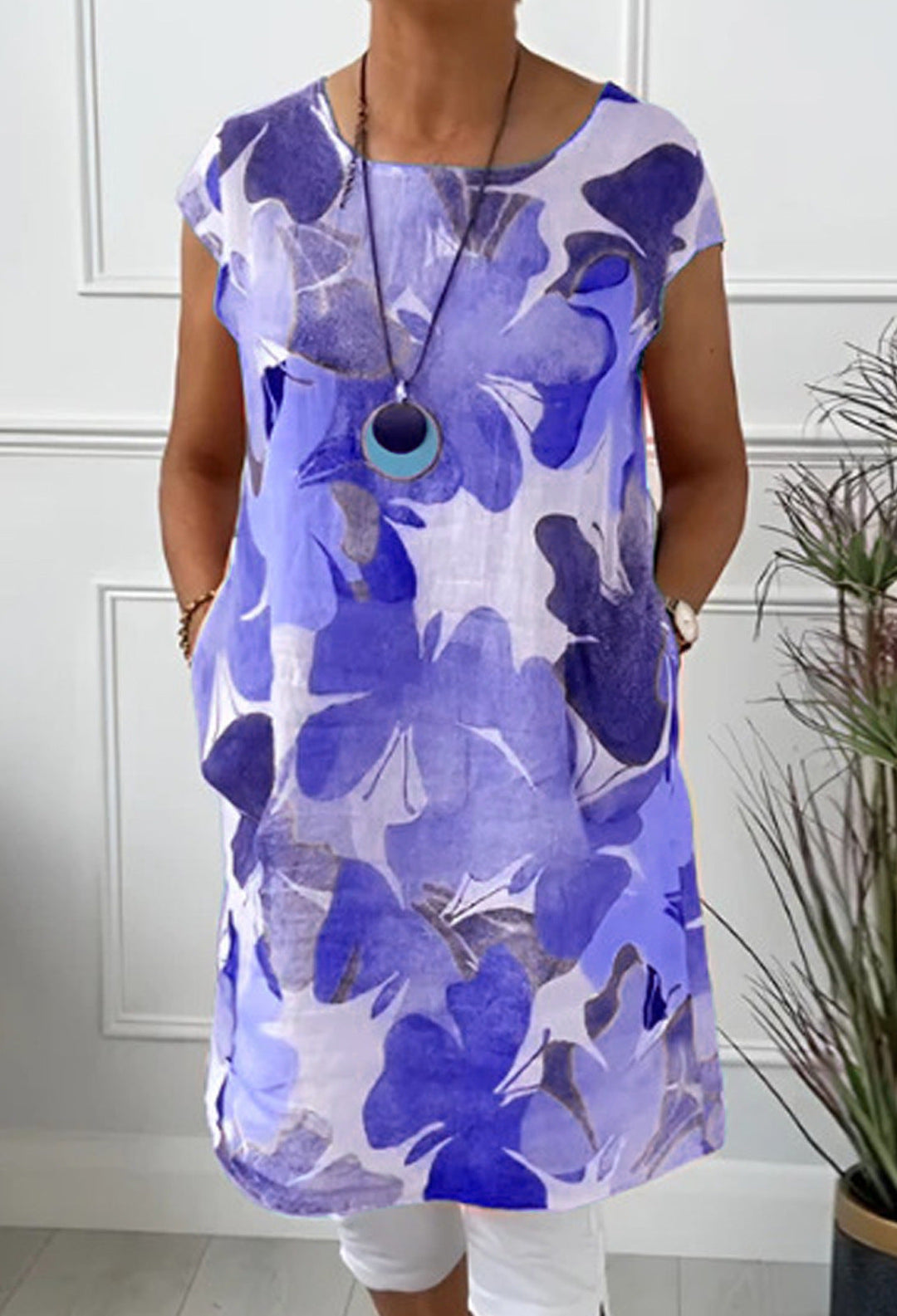 Stylish Floral Pocket Dress