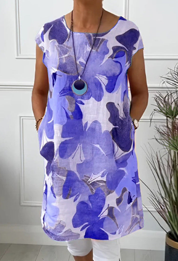 Stylish Floral Pocket Dress
