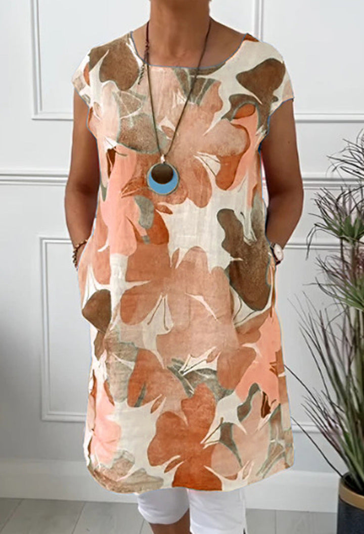 Stylish Floral Pocket Dress