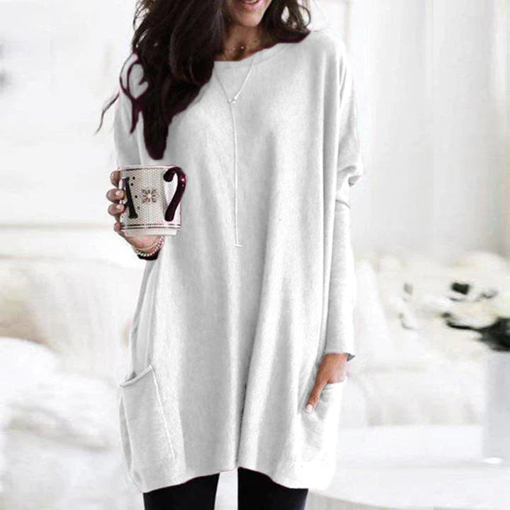 Marsha - Oversized round neck jumper for women