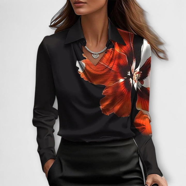 Kanika Blouse with Ruffled Collar