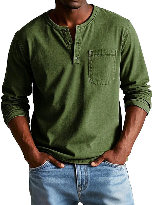Elijah Vintage Henley Shirt