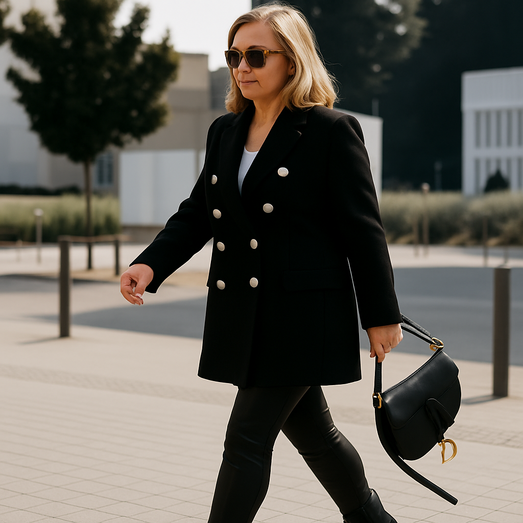 Livia | Women Double Breasted Woolen Coat | Mid-Length