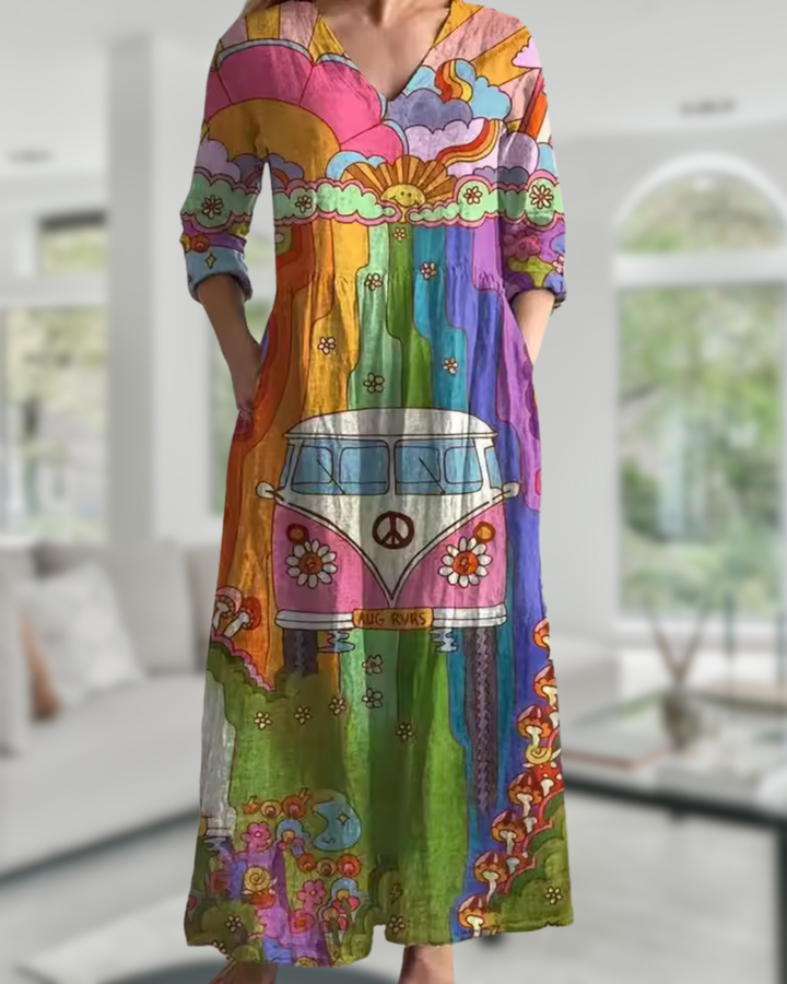 Leslie | Colorful Maxi Dress