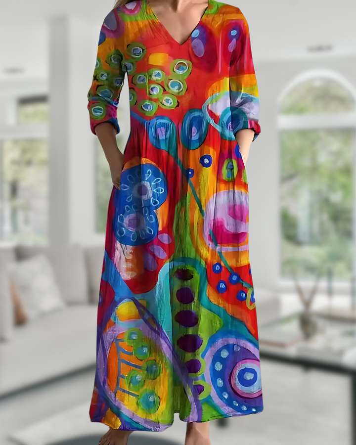 Riza | Colorful Maxi Dress
