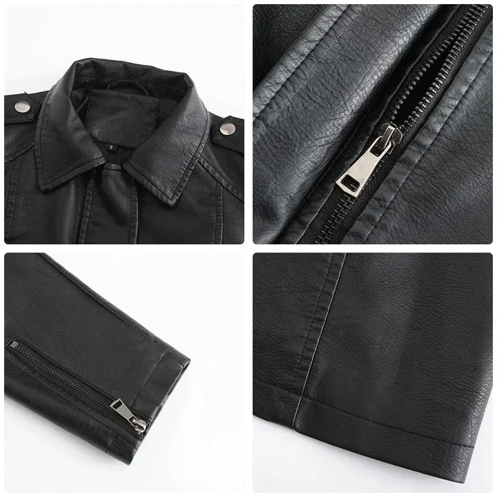 Liana | Stylish Long Leather Coat